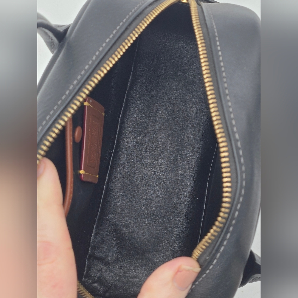 Coach Glovetanned Leather Borough Bowling Bag, Black - Picture 8 of 16